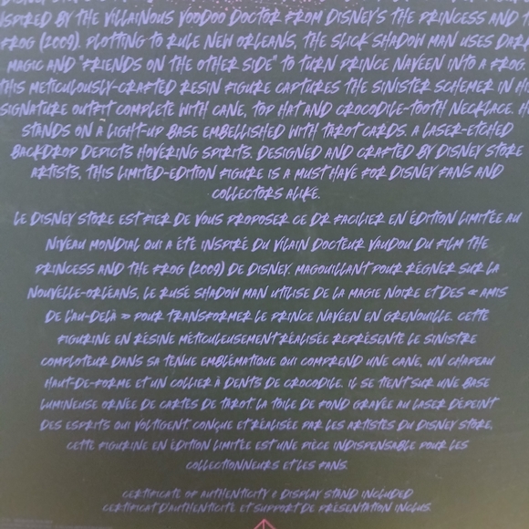 2019 Disney Store Collectible Figure Dr. Facilier From The Princess And The Frog - Picture 7 of 16